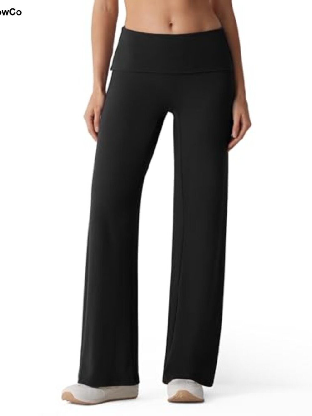 Women's Fold Over Wide Leg Yoga Pants Stretch Lounge Pants